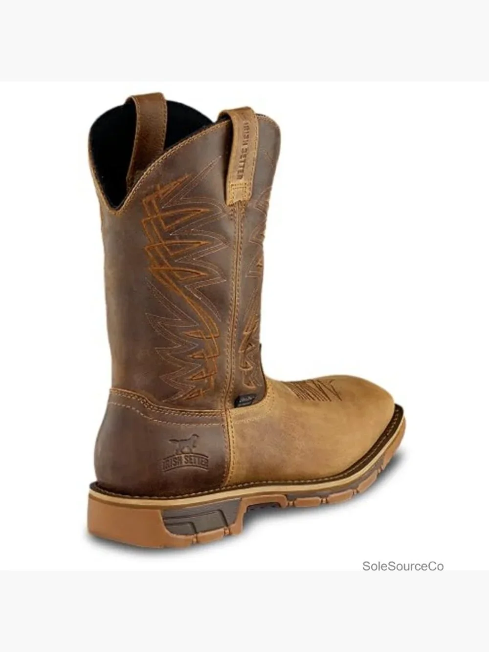 Men's 11in Waterproof Pull-On Work Boot Soft Toe Steel Shank